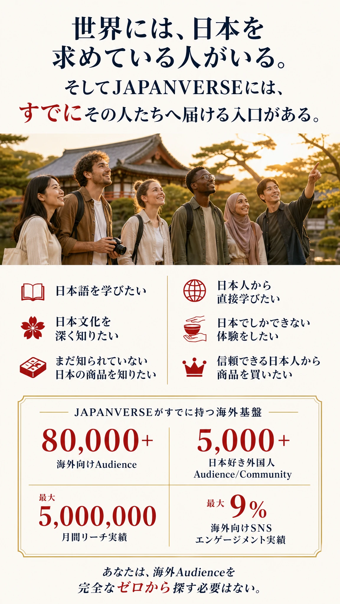 世界には、日本を求めている人がいる。JAPANVERSEの海外基盤